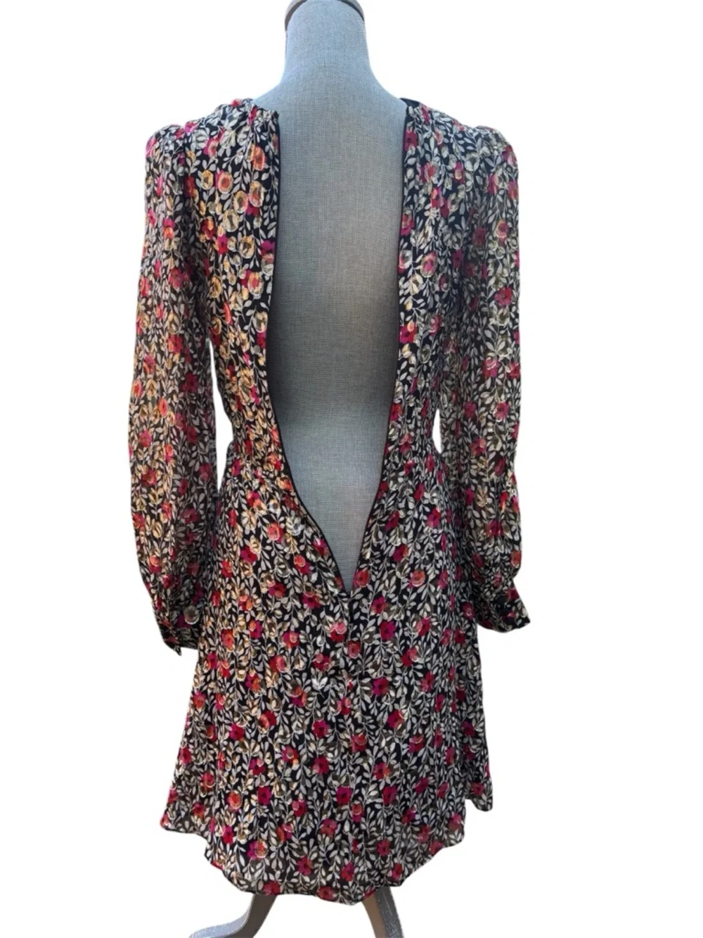 Kate Spade Silk Metallic Wallflower Midi Dress - Pink Gold 4 Event Wedding Guest